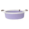 Xenos Mand colors laag - lila/wit - ø30x10 cm- Manden|Manden