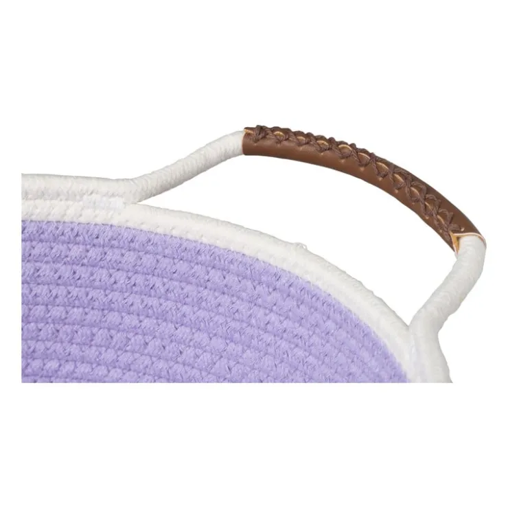 Xenos Mand colors laag - lila/wit - ø30x10 cm- Manden|Manden