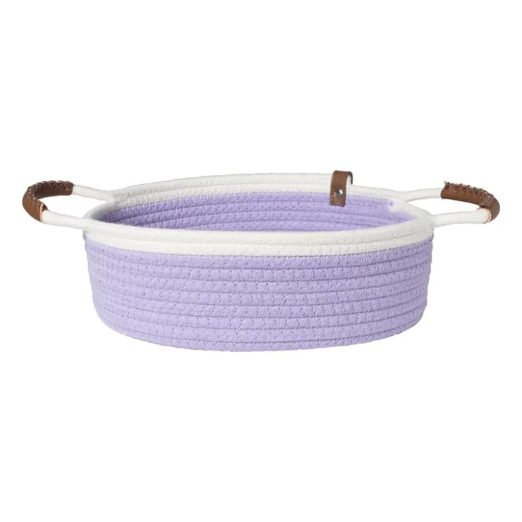 Xenos Mand colors laag - lila/wit - ø27x9 cm- Manden|Manden