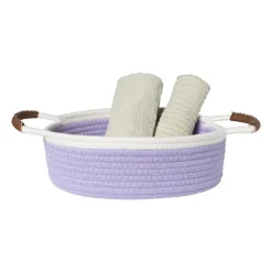 Xenos Mand colors laag - lila/wit - ø27x9 cm- Manden|Manden