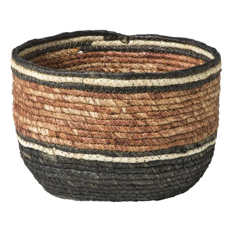 Xenos Mand gestreept - bruin/rood - ø28x18 cm- Manden|Manden