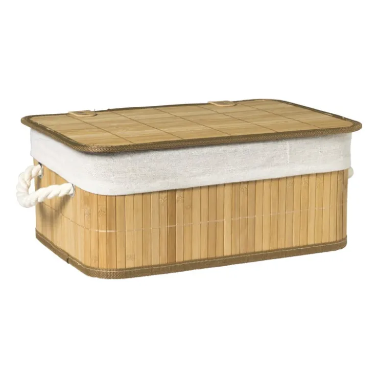 Xenos Mand levi met deksel - 34,5x24x14 cm- Manden|Manden