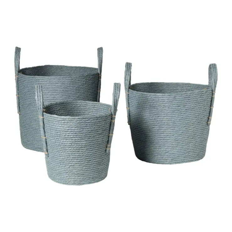 Xenos Mand Lotte - ø22x23 cm - blauw- Manden|Manden