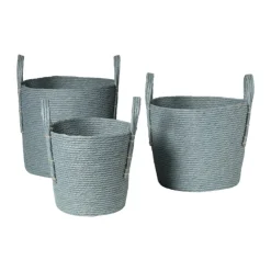 Xenos Mand Lotte - ø25x28 cm - blauw- Manden|Manden
