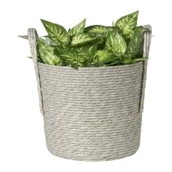 Xenos Mand Lotte - ø25x28 cm - grijs- Manden|Manden