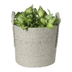 Xenos Mand Lotte - ø28x33 cm - grijs- Manden|Manden