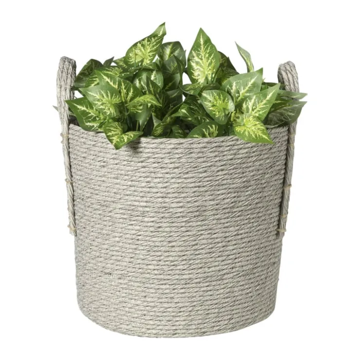 Xenos Mand Lotte - ø28x33 cm - grijs- Manden|Manden