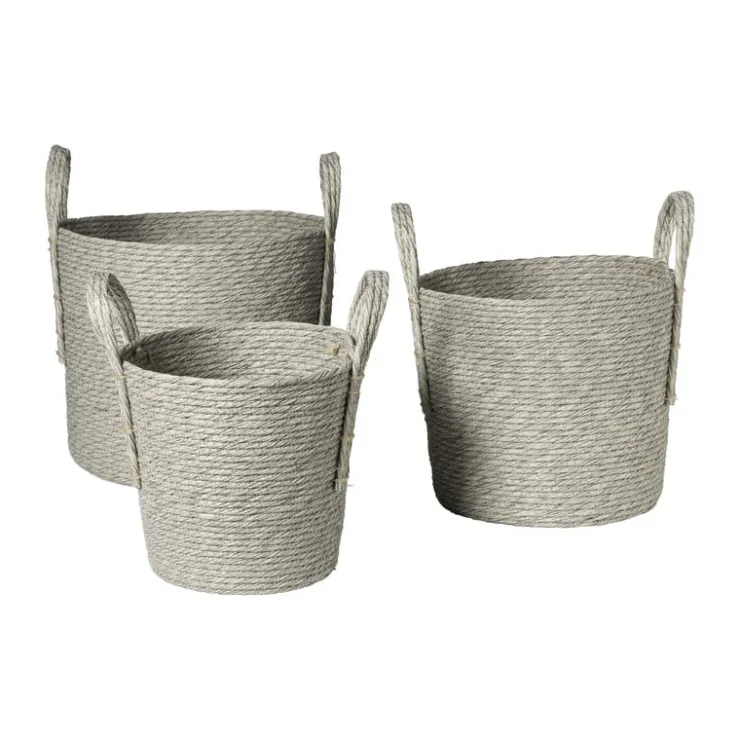Xenos Mand Lotte - ø28x33 cm - grijs- Manden|Manden