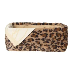 Xenos Mand luipaard - 15x36x26 cm - bruin/beige- Manden|Manden
