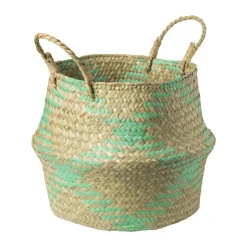 Xenos Mand streep - bruin/turquoise - ø23x28 cm- Manden|Manden