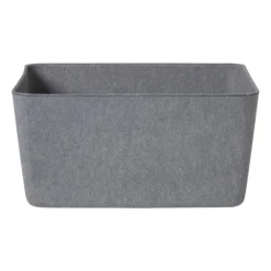 Xenos Mand vilt groot - grijs - 14x29x23 cm- Manden|Manden
