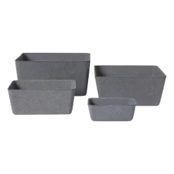Xenos Mand vilt klein - grijs - 5.5x15x10 cm- Manden|Manden