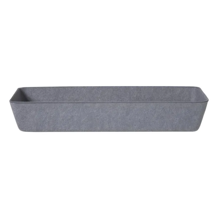 Xenos Mand vilt langwerpig - grijs - 6x36x14 cm- Manden|Manden