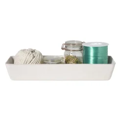 Xenos Mand vilt langwerpig - wit - 6x36x14 cm- Manden|Manden