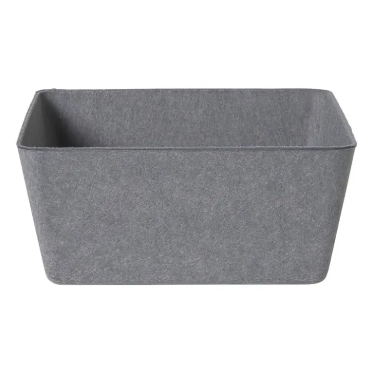 Xenos Mand vilt middel - grijs - 11x25x25 cm- Manden|Manden