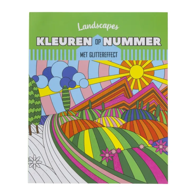 Xenos Mandala landscape - kleuren op nummer- Kleurboeken|Kerstcadeaus