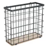 Xenos Mandje voor wandrek - 22x24x9 cm - zwart- Wandrekken