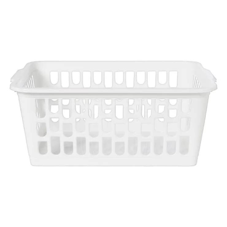 Xenos Mandje wit - 14.5x34x24 cm- Opbergbakken