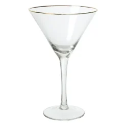 Xenos Martiniglas gouden rand - glas - 220 ml- Cocktailglazen
