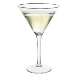 Xenos Martiniglas gouden rand - glas - 220 ml- Cocktailglazen