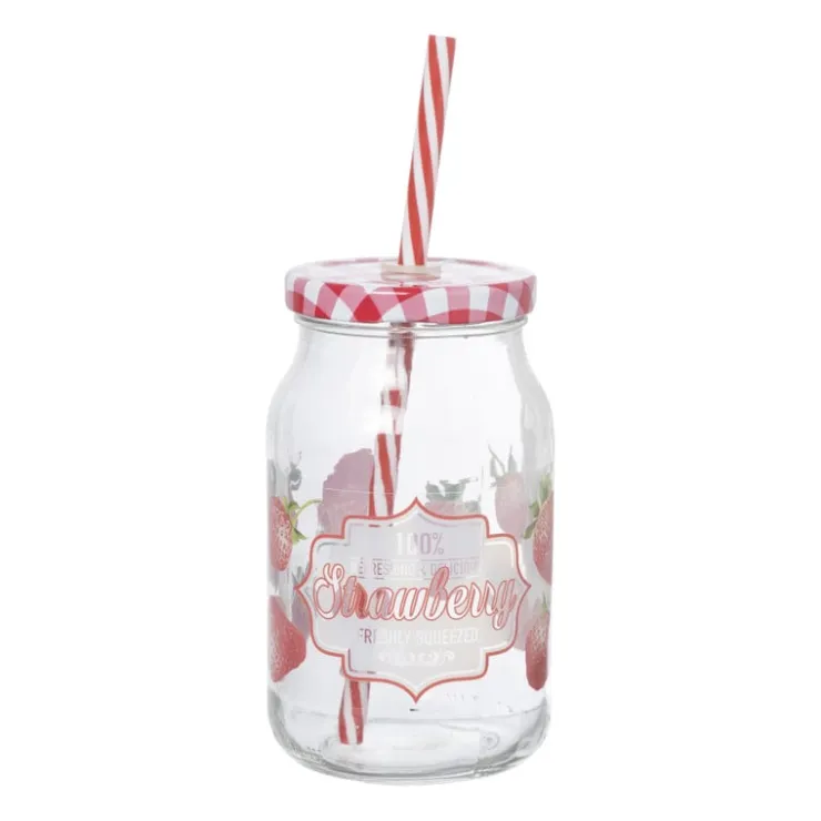 Xenos Mason jar aardbei - 450 ml- Mason Jars