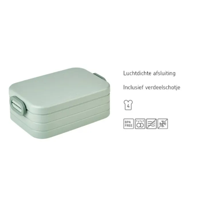 Mepal lunchbox middel - lichtgroen - 6.5x18x12 cm- Broodtrommels