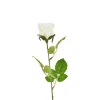 Xenos Mercedes roos - wit - 49 cm- Kunstbloemen