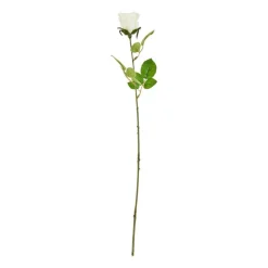 Xenos Mercedes roos - wit - 49 cm- Kunstbloemen