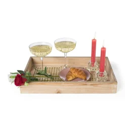 Xenos Mercedes roos - wit - 49 cm- Kunstbloemen