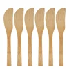 Xenos Messen bamboe - 16 cm - set van 6- Messen