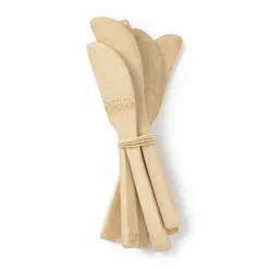 Xenos Messen bamboe - 16 cm - set van 6- Messen