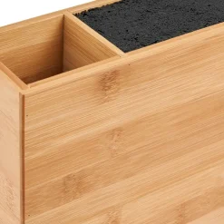 Xenos Messenblok - bamboe - 20.5x8x23 cm- Keukengerei