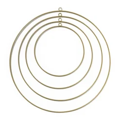 Xenos Metalen deco ringen - goud - set van 4- Knutselspullen|Knutselpakketten
