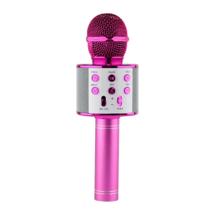 Xenos Microfoon karaoke - diverse kleuren - ø7x22.5 cm- Spellen|Kerstcadeaus