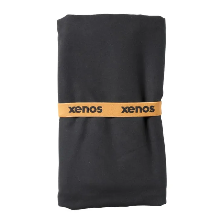 Xenos Microvezel handdoek - zwart - 175x110 cm- Reishanddoeken