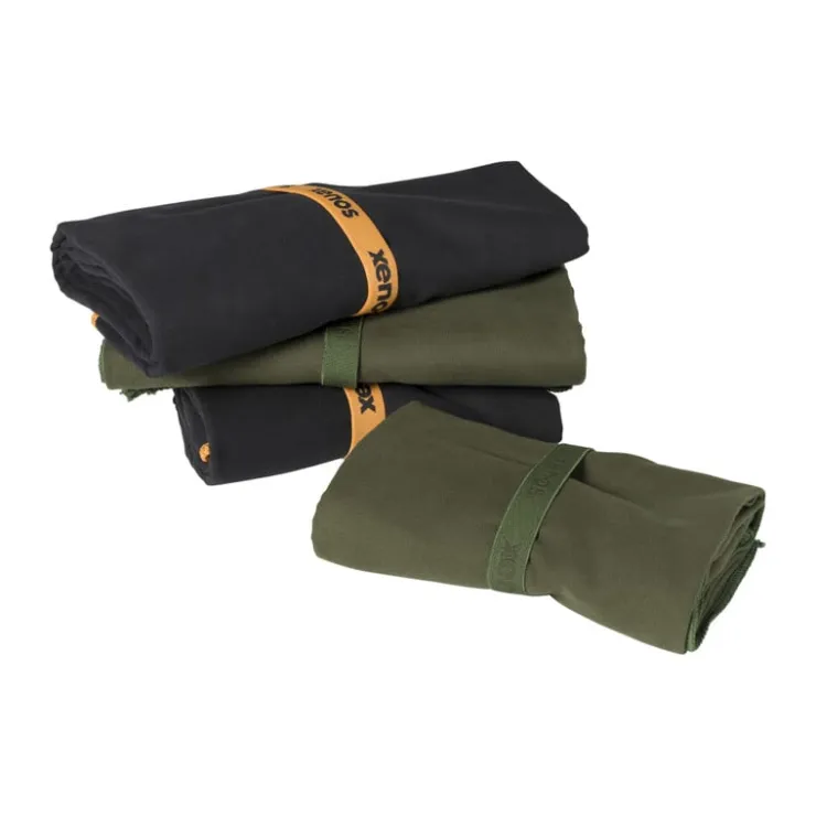 Xenos Microvezel handdoek - zwart - 175x110 cm- Reishanddoeken