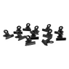 Xenos Mini clips metaal - zwart - 12 stuks- Wandrekken