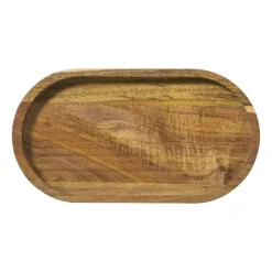 Xenos Mini dienblad acacia - bruin - 20x11 cm- Dienbladen|Kerst Bakken