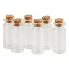 Xenos Mini flesjes met kurk - 6 stuks - 6x10 ml- Knutselspullen|Voorraadpotten
