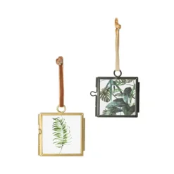Xenos Mini fotolijstje hangend - goud - 6x6 cm- Wandhangers|Fotolijsten