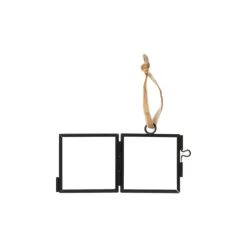 Xenos Mini fotolijstje hangend - zwart - 6x6 cm- Wandhangers|Fotolijsten