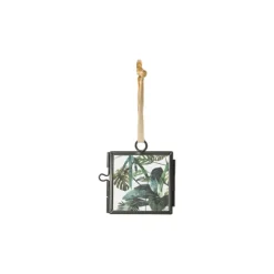 Xenos Mini fotolijstje hangend - zwart - 6x6 cm- Wandhangers|Fotolijsten