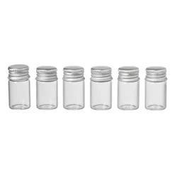 Xenos Mini glazenflesjes - 9 ml - set van 6- Voorraadpotten