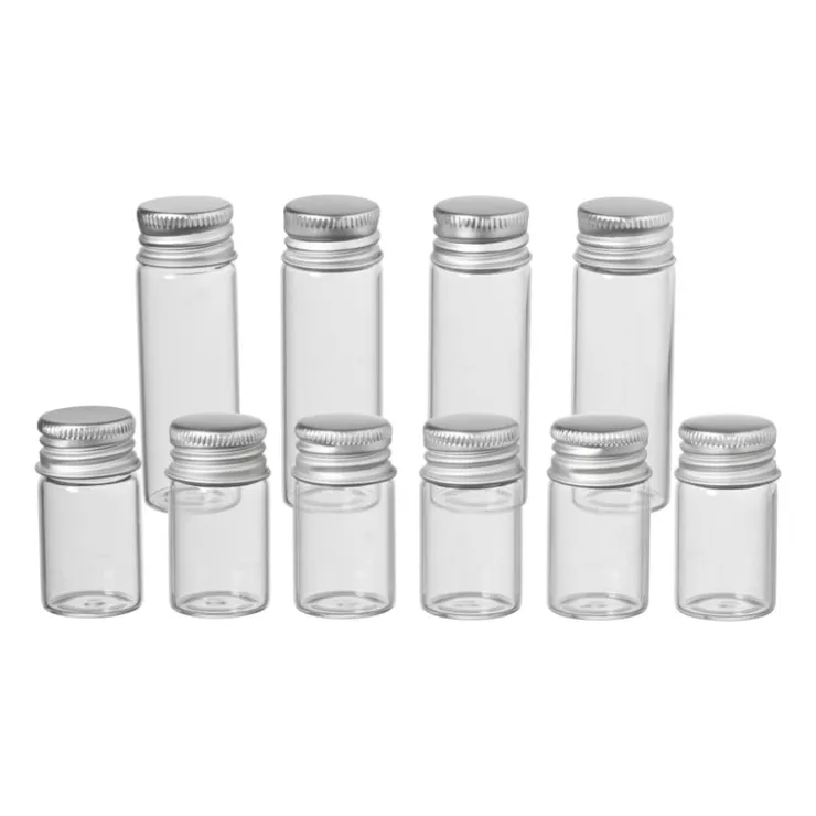 Xenos Mini glazenflesjes - 4x16 ml - set van 4- Voorraadpotten