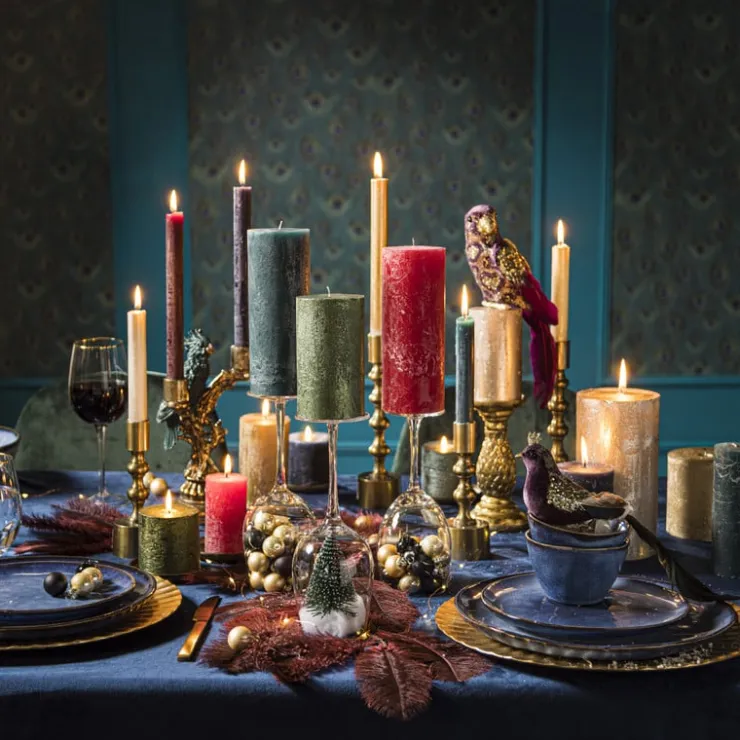 Xenos Mini kerstbal - champagne - set van 24- Kerstballen