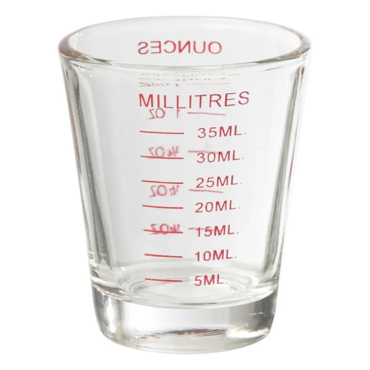 Xenos Mini maatbeker - glas - 30 ml- Keukengerei