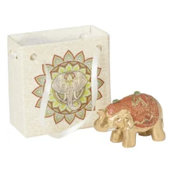 Xenos Mini olifant in tasje - diverse kleuren - 3 cm- Decoratieve Beelden