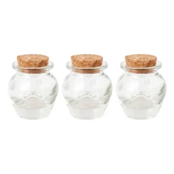 Xenos Mini voorraadpotje met kurk - set van 3 - 5 ml- Voorraadpotten
