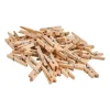 Xenos Mini wasknijpers - naturel - 50 stuks- Knutselspullen|Wasknijpers