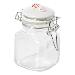 Xenos Mini weckpot kerst - transparant - 90 ml - diverse varianten- Voorraadpotten|Kerstcadeaus